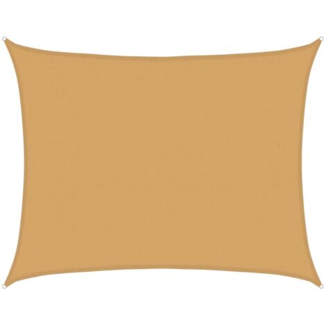 Vela Parasole 160 g/m² Rettangolare Sabbia 6x8 m in HDPE vidaXL