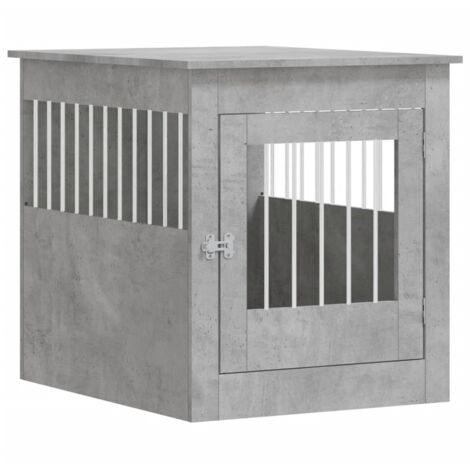 vidaXL Gabbia Cani Arredamento Grigio Cemento 64,5x80x71cm Multistrato