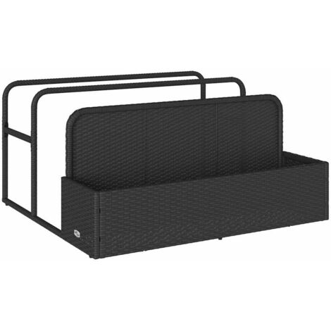 vidaXL Galleggiante a Bordo Piscina Nero 110x100x57 cm in Polyrattan