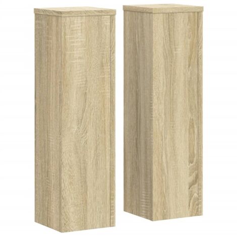 vidaXL Supporti per Piante 2 pz Rovere 17x17x60 cm in Multistrato