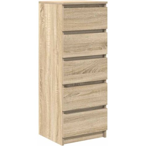 vidaXL Credenza con Cassetti Rovere Sonoma 37,5x35x99 cm in Truciolato