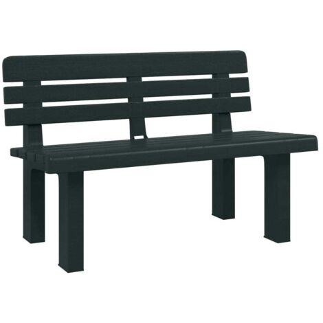 vidaXL Panchina da Giardino Verde 110x52x71 cm in Polipropilene