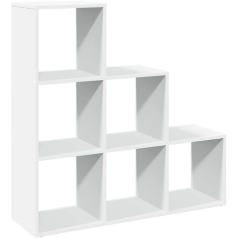vidaXL Libreria divisoria a 3 ripiani bianca 99x29x99 cm in legno ingegnerizzato