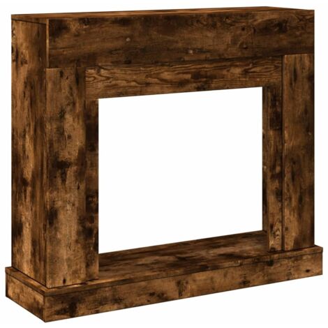 vidaXL Cornice per Camino Rovere Fumo 100x30x87,5 cm in Truciolato