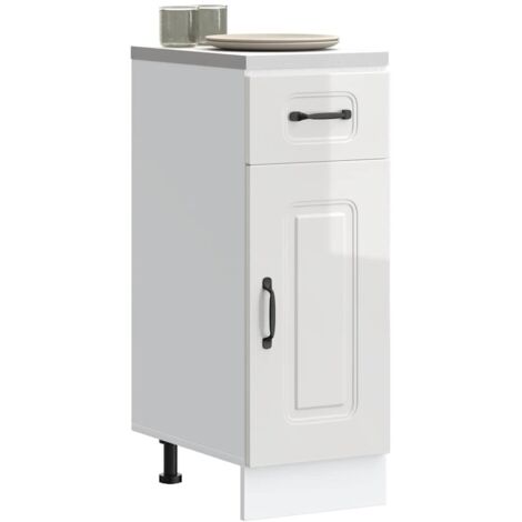 vidaXL Base da Cucina Kalmar Bianco Lucido in Legno Multistrato (1/5)