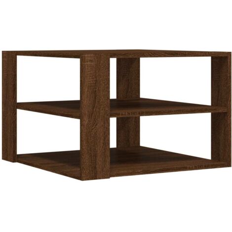 vidaXL Tavolino Salotto Rovere Marrone 59,5x59,5x40 Legno Multistrato