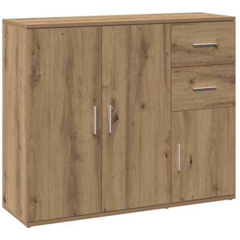 vidaXL Credenza Artisan Rovere 91x29,5x75 cm Legno ingegnerizzato