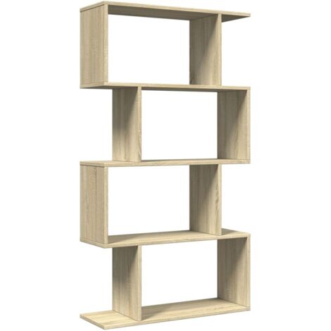 vidaXL Libreria Divisorio 4 Ripiani Sonoma 70x24x129 cm in Truciolato