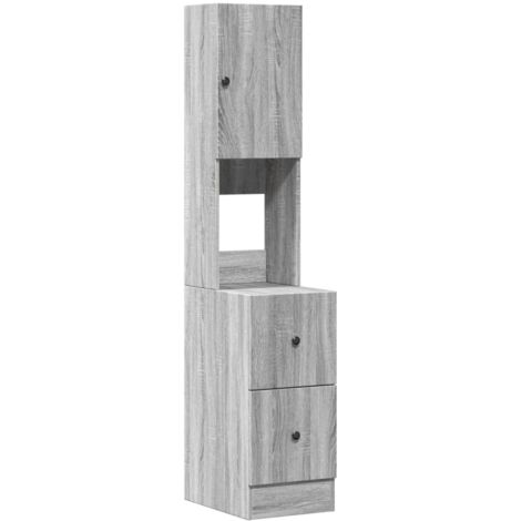 vidaXL Mobile da Cucina Grigio Sonoma 35x50x180cm in Legno Multistrato