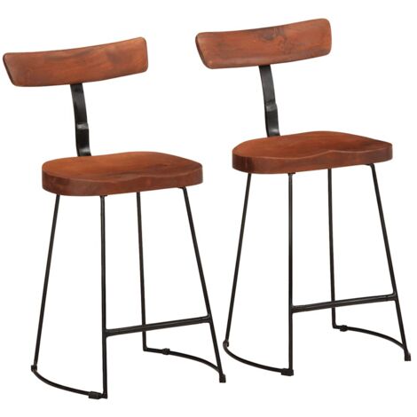 vidaXL Sgabelli da Bar 2 pz 49x43x79 cm in Legno Massello di Mango