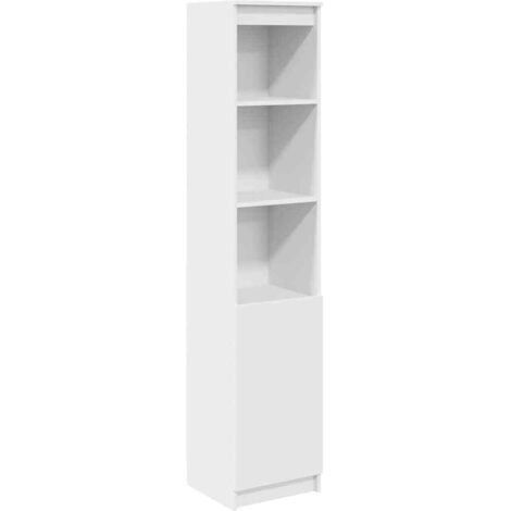 vidaXL Credenza Bianca 37,5x35x180 cm in Legno Multistrato