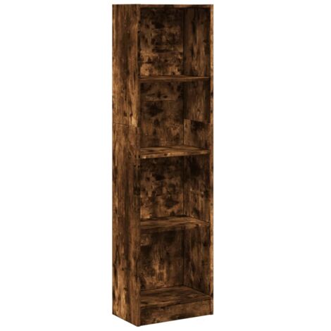 vidaXL Libreria Rovere Fumo 40x24x176 cm in Legno Multistrato