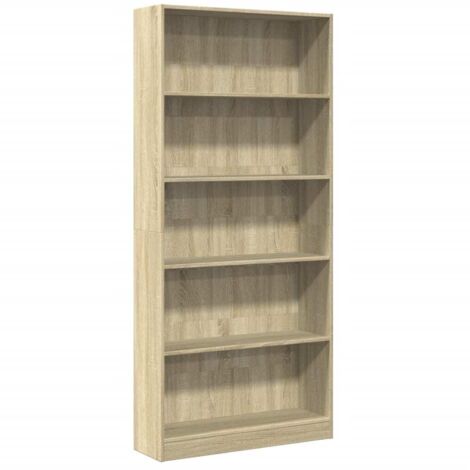 vidaXL Libreria Rovere Sonoma 80x24x176 cm Legno ingegnerizzato