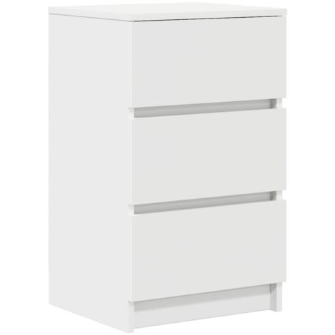 vidaXL Comodino con 3 Cassetti Bianco 39x35x65 cm