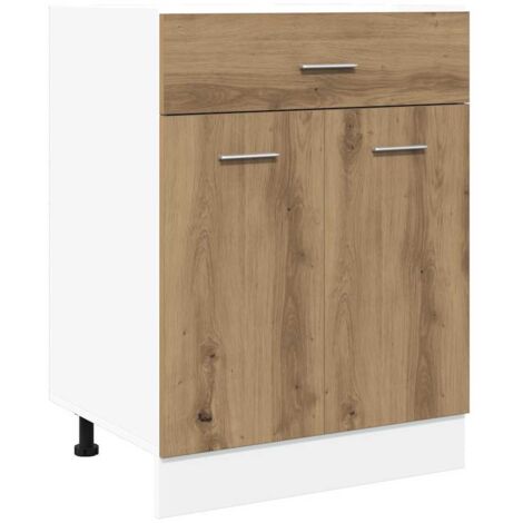 vidaXL Cassettiera Rovere Artigianale 60x46x81,5 cm in Truciolato (1/5)
