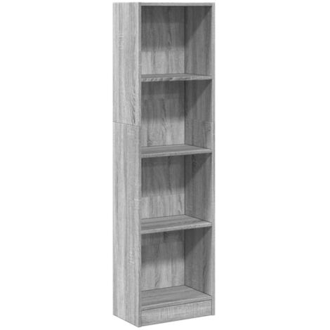 vidaXL Libreria Grigio Sonoma 40x24x143 cm in Legno Multistrato