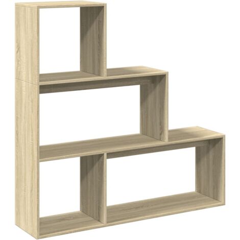 vidaXL Libreria Divisorio 3 Ripiani Sonoma 123x29x123 cm in