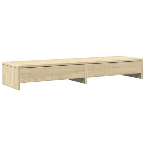 vidaXL Supporto per monitor con cassetti in rovere Sonoma
