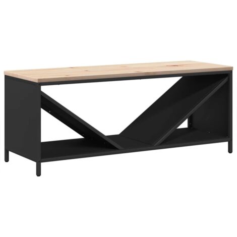 vidaXL Rastrelliera per Legna da Ardere con Piano Nera 100x40x60