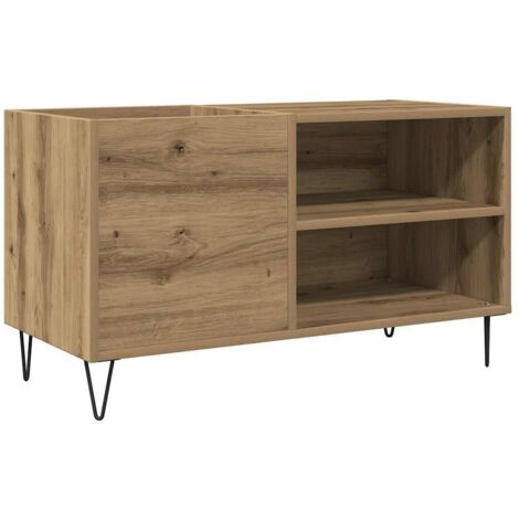 vidaXL Mobile Porta Dischi Rovere Artigianale 84,5x38x48cm Multistrato