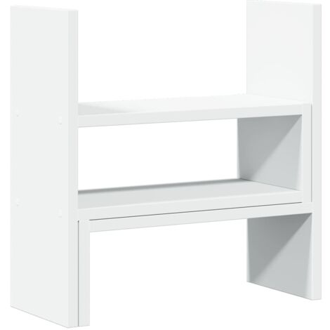 vidaXL Organizer Scrivania Regolabile Bianco 40x17x41 cm in