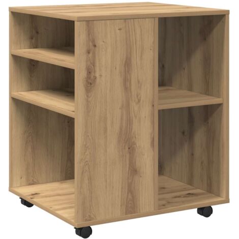 vidaXL Armadietto con Ruote Rovere Artigianale 60x53x72 cm Truciolato