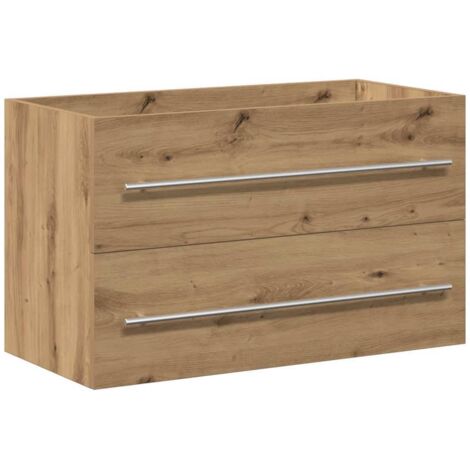 vidaXL Mobile Lavabo Bagno Artigianale 80x38,5x48 cm Legno Multistrato