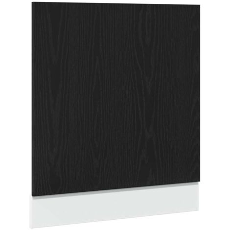 vidaXL Pannello Lavastoviglie Rovere Nero 60x1,5x67 cm in Truciolato
