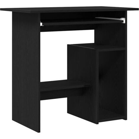 vidaXL Scrivania Rovere Nero 80x45x74 cm in Legno Multistrato