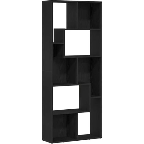 vidaXL Libreria Rovere Nero 67x24x161 cm in Legno Multistrato