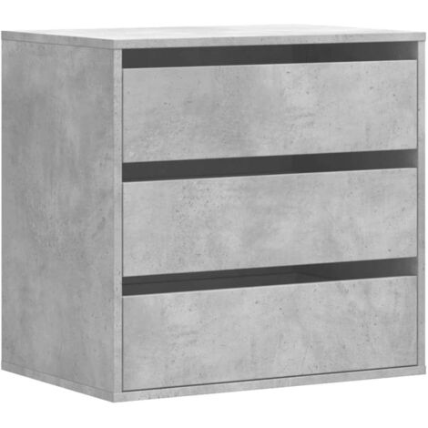 vidaXL Cassettiera Angolo Grigio Cemento 60x41x58cm Legno Multistrato