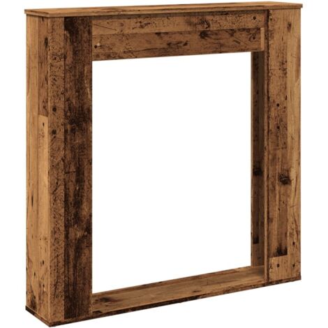 vidaXL Cornice per Camino Legno Antico 100x20x100 cm in Truciolato