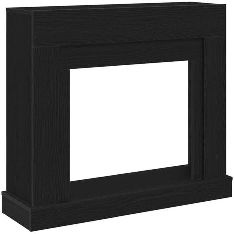 vidaXL Cornice per Camino Rovere Nero 100x30x87,5 cm in Truciolato