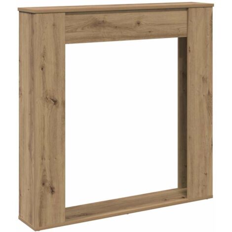 vidaXL Cornice per Camino Rovere Artigianale 100x20x100 cm Truciolato