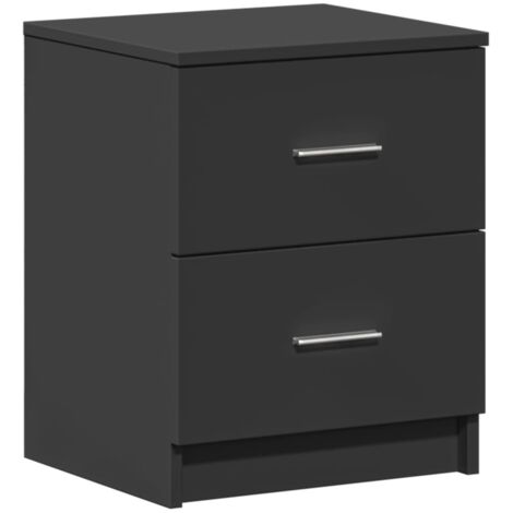 vidaXL Comodino con 2 Cassetti Nero 40x36x50 cm