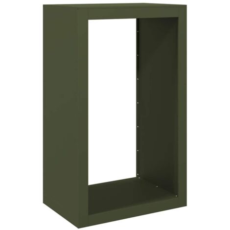 vidaXL Rastrelliera per Legna da Ardere Verde 60x40x100 cm in Acciaio