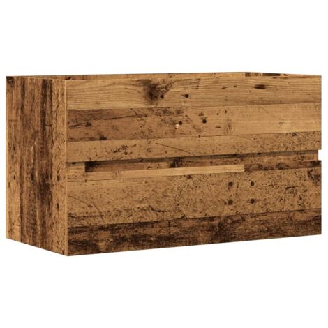 vidaXL Mobile Pensile da Bagno Legno Antico 80x38,5x45cm in Truciolato