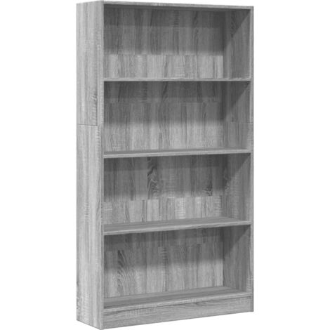 vidaXL Libreria Grigio Sonoma 80x24x143 cm in Legno Multistrato