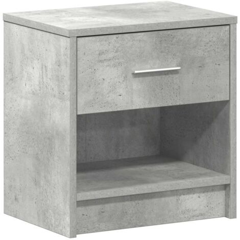 Comodino con Cassetto Grigio Cemento 39x28x41 cm vidaXL
