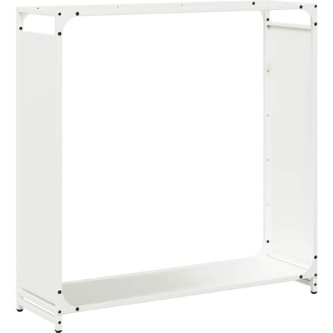 vidaXL Rastrelliera per Legna da Ardere Bianca 90x28x90 cm