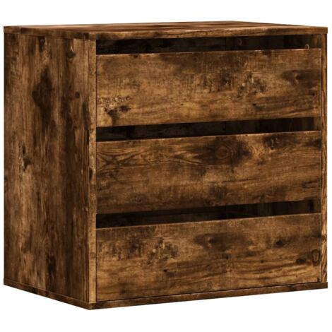 vidaXL Cassettiera Angolare Rovere Fumo 60x41x58cm Legno Multistrato