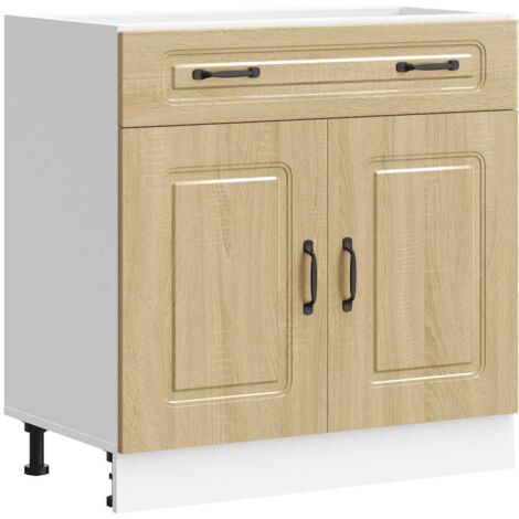 Base da Cucina Kalmar Rovere Sonoma in Legno Multistrato vidaXL