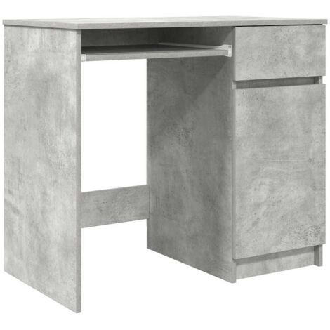 vidaXL Scrivania Grigio Cemento 86x49x76 cm in Legno Multistrato