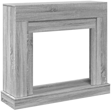 vidaXL Cornice per Camino Grigio Sonoma 100x30x87,5 cm in Truciolato