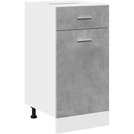 vidaXL Armadio Inferiore Cassetto Grigio Cemento 40x46x81,5Multistrato