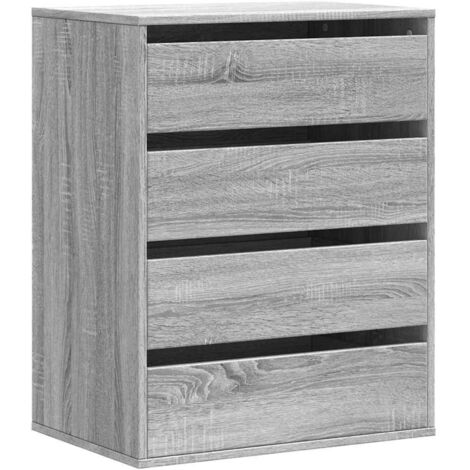 vidaXL Cassettiera Angolare Grigio Sonoma 60x41x76cm Legno Multistrato