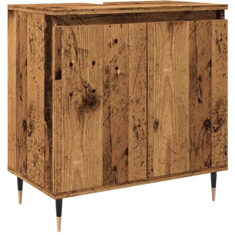 vidaXL Mobile da Bagno Legno Antico 58x33x60 cm in Truciolato