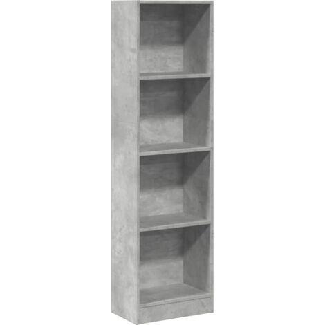 vidaXL Libreria Grigio Cemento 40x24x143 cm in Truciolato
