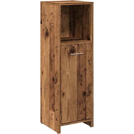 vidaXL Mobile da Bagno Legno Antico 30x30x95 cm in Legno Multistrato