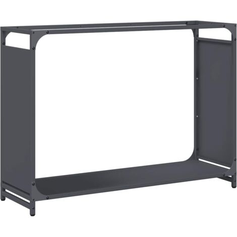 vidaXL Rastrelliera per Legna da Ardere Antracite 90x28x65 cm